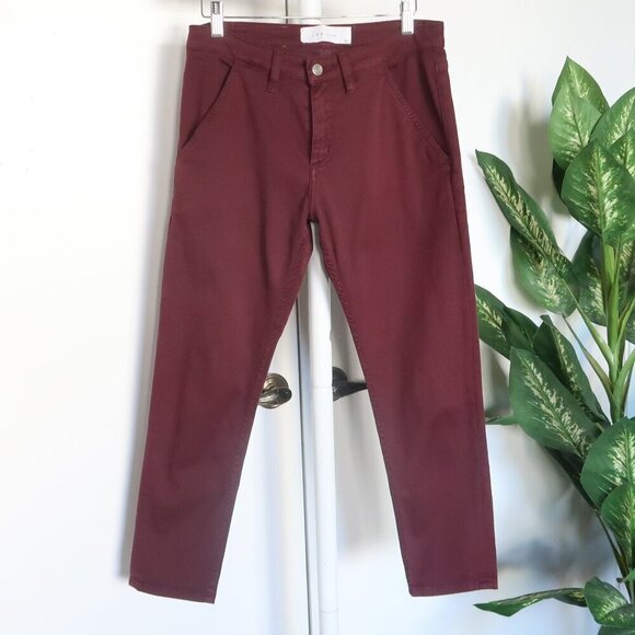 IRO Burgundy Denim Mid-rise Jeans Pants Size 26 - Picture 7 of 7